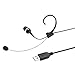 サンワサプライ 片耳・耳掛けタイプUSBヘッドセット MM-HSU04BK PC用ヘッドセット