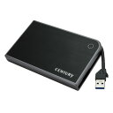 CENTURY MOBILE BOX USB3.0接続 SATA6G 2.5インチHDD/SSDケース CMB25U3BK6G HDDケース