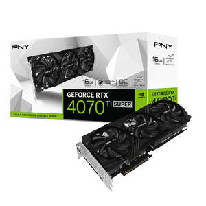 PNY GeForce RTX 4070 Ti SUPER 16GB VERTO OC 3FAN VCG4070TS16TFXPB1-O グラフィックボード