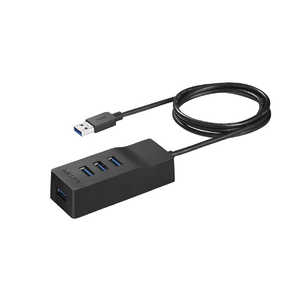 バッファロー USB3.0セルフパワーハブ 上挿し／4ポートタイプ マグネット付 BSH4A310U3BK USB HUB