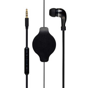 MCO コントローラー付き 巻取り式 片耳イヤホン 4極タイプ PHP-K01/BK PC用ヘッドセット